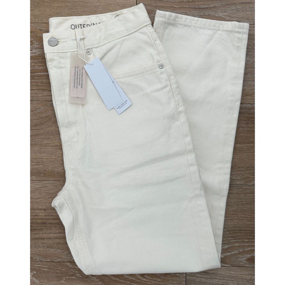 NWT Outerknown Cream Dune High Rise Slim Fit SEA Jeans Size 27/4